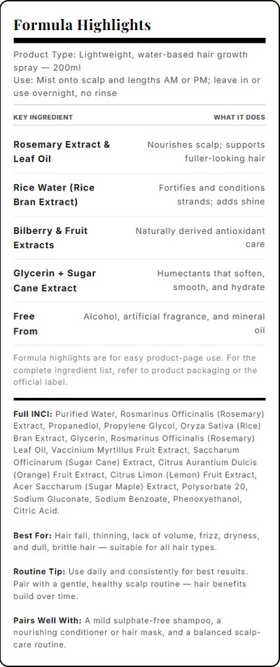 Kerature™ Rosemary & Rice Water