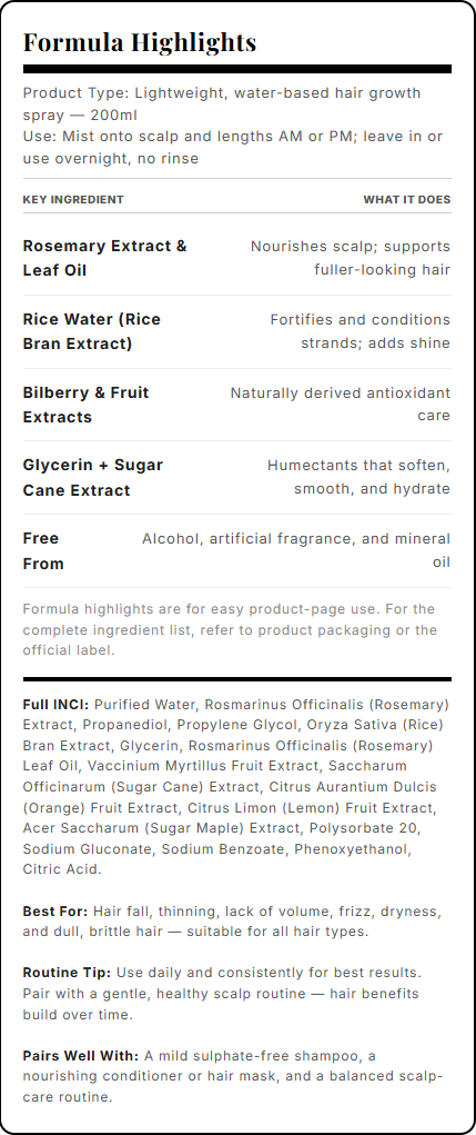 Kerature™ Rosemary & Rice Water